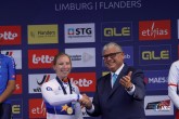 2024 UEC Road European Championships - Limburg - Flanders - Women Elite Road Race 162,0 km - 14/09/2024 - Enrico Della Casa (ITA - UEC) - Elisa Balsamo (Italy) - photo Luca Bettini/SprintCyclingAgency?2024